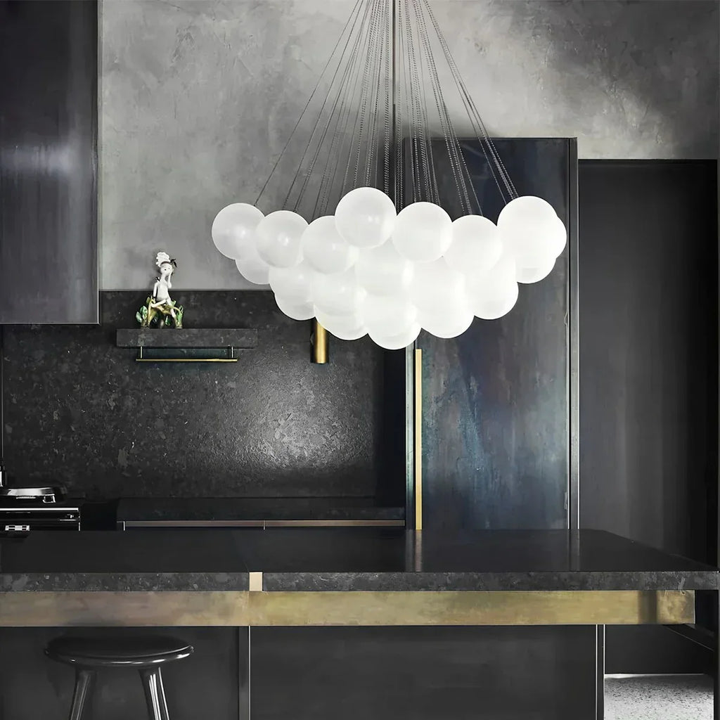 Moderner Kronleuchter aus Bubble-Glas für das Wohnzimmer | Desfino