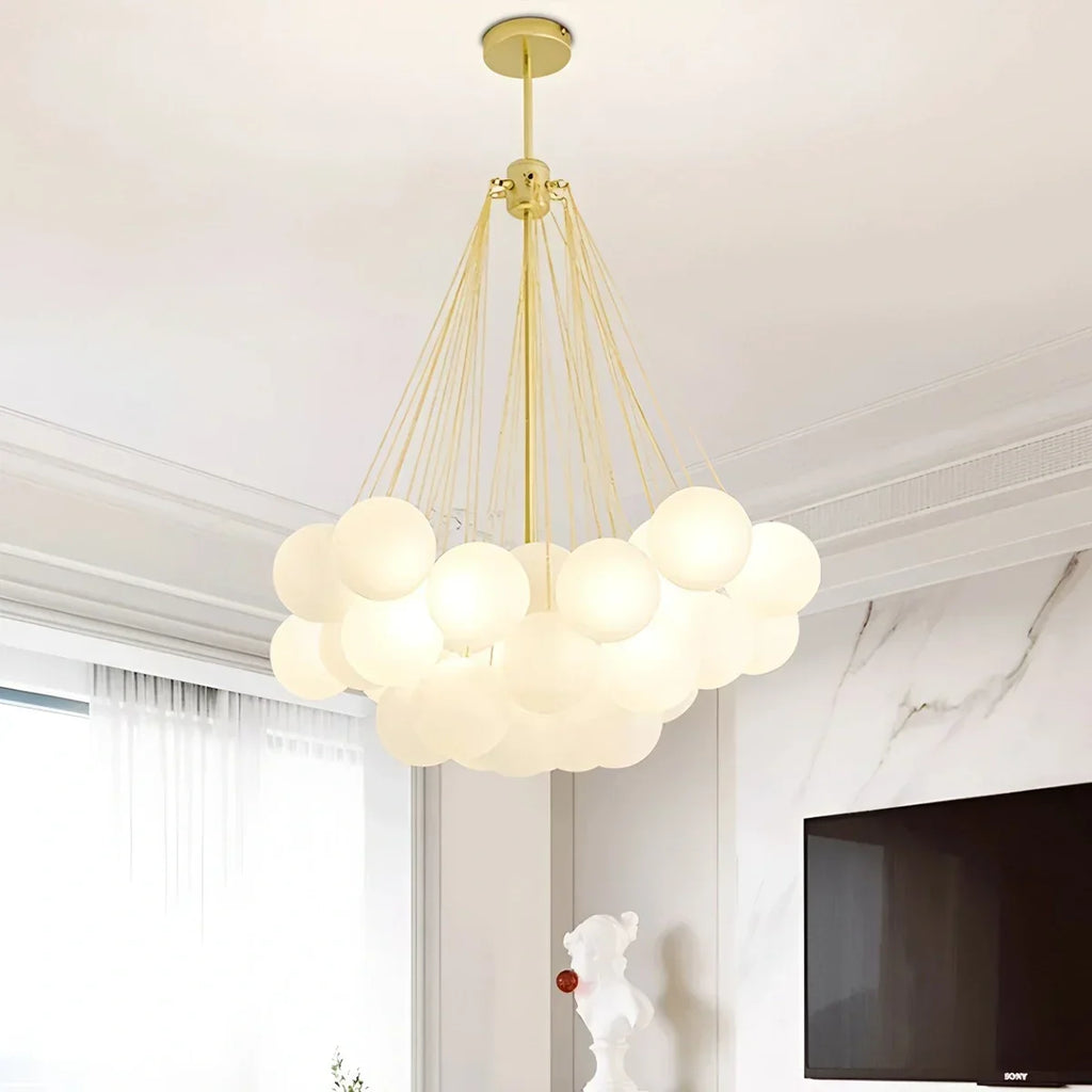 Moderner Kronleuchter aus Bubble-Glas für das Wohnzimmer | Desfino