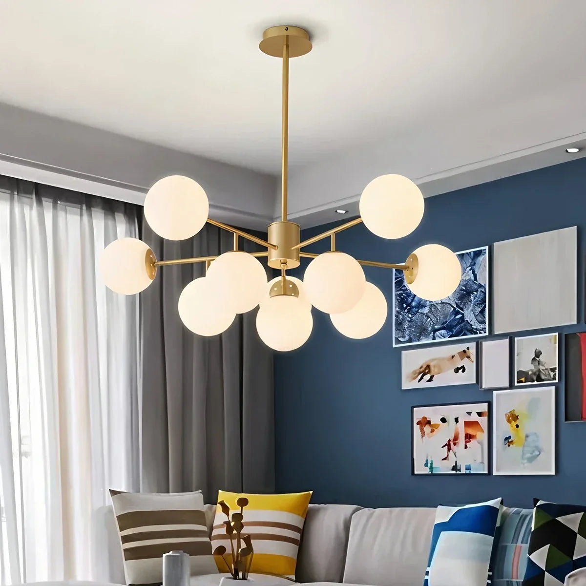Camilla Glass Chandelier for Living Room | Desfino