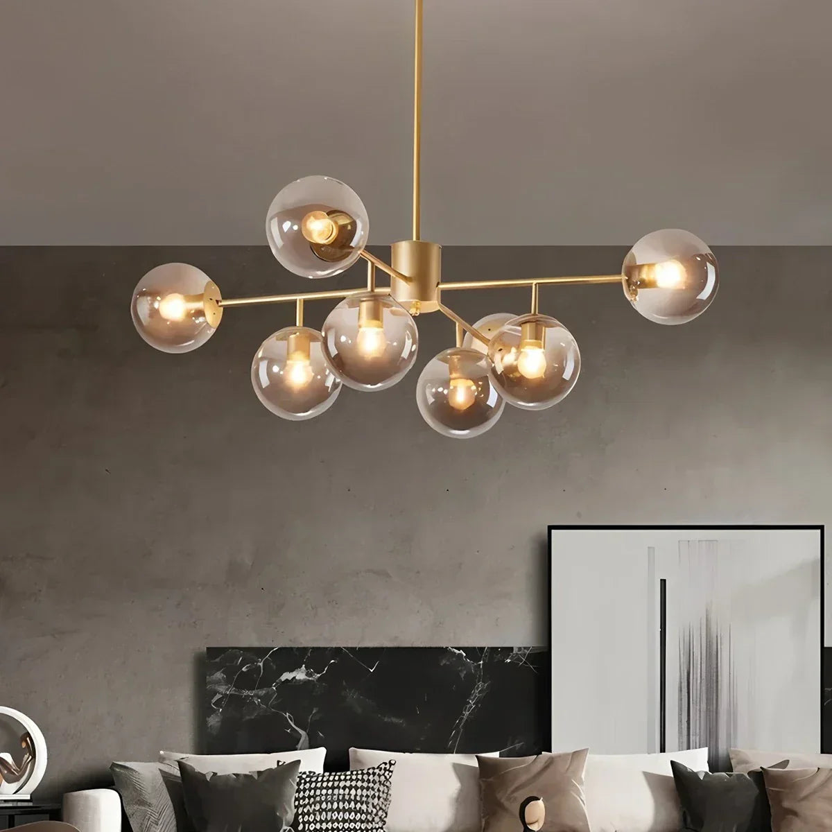 Camilla Glass Chandelier for Living Room | Desfino