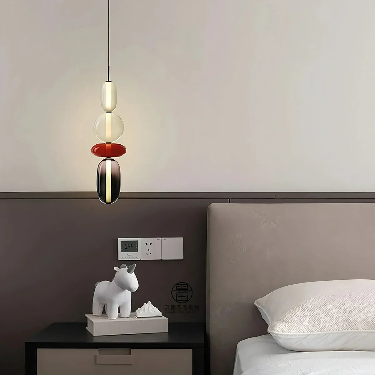 Hängeleuchte aus Bonbonglas für das Schlafzimmer | Desfino