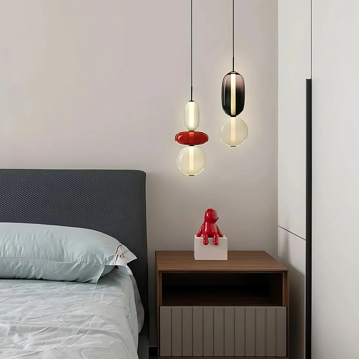 Hängeleuchte aus Bonbonglas für das Schlafzimmer | Desfino