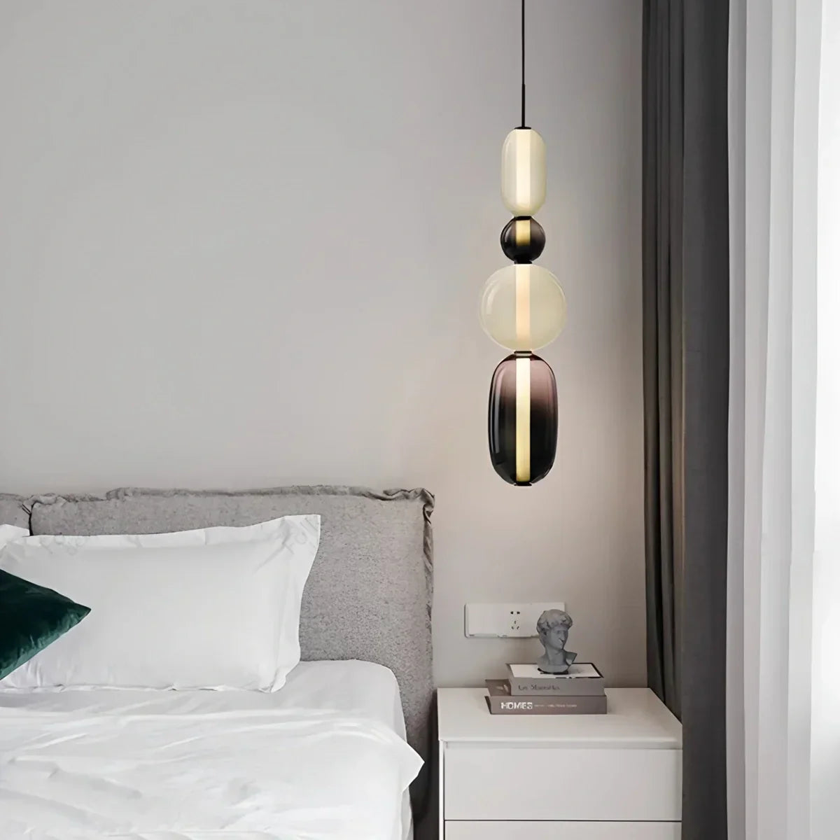Hängeleuchte aus Bonbonglas für das Schlafzimmer | Desfino
