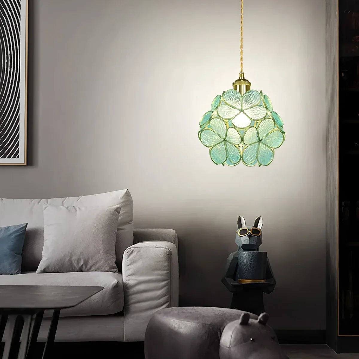 Cherry Blossom Stained Glass Pendant Light | Desfino