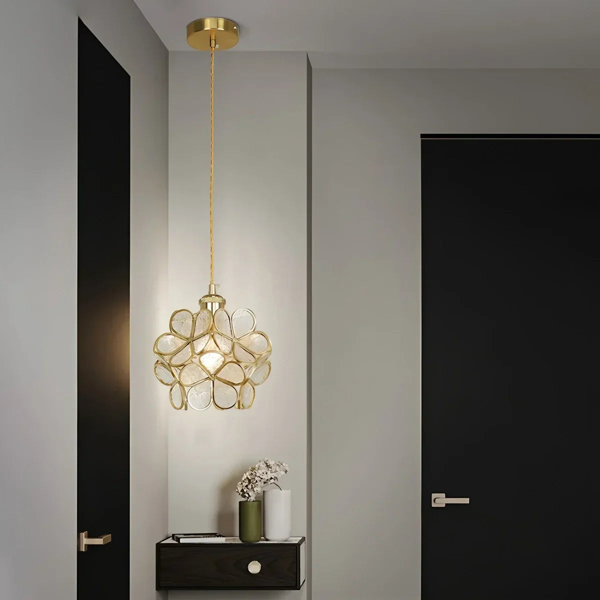 Cherry Blossom Stained Glass Pendant Light | Desfino