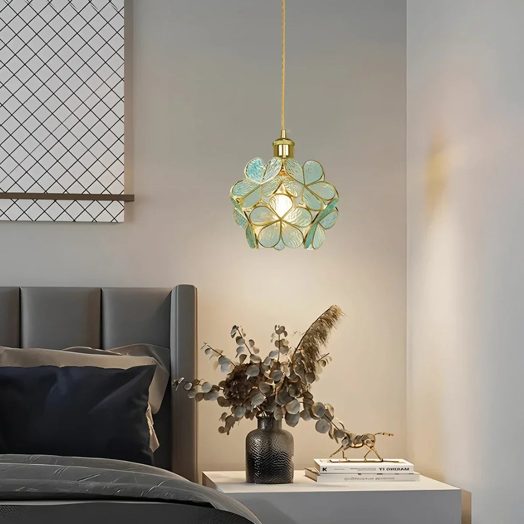 Cherry Blossom Stained Glass Pendant Light | Desfino