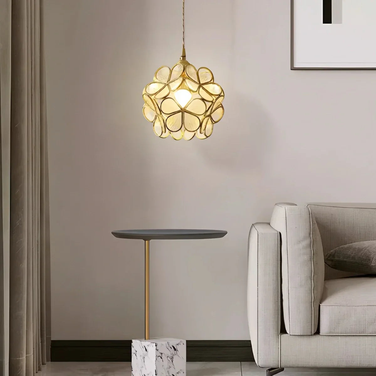 Cherry Blossom Stained Glass Pendant Light | Desfino