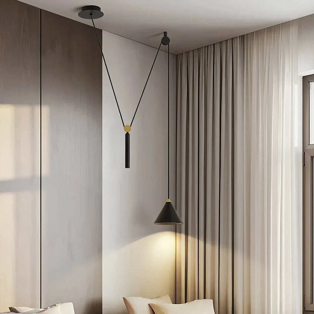 Cone Counterweight Pulley Swag Pendant Lamp | Desfino