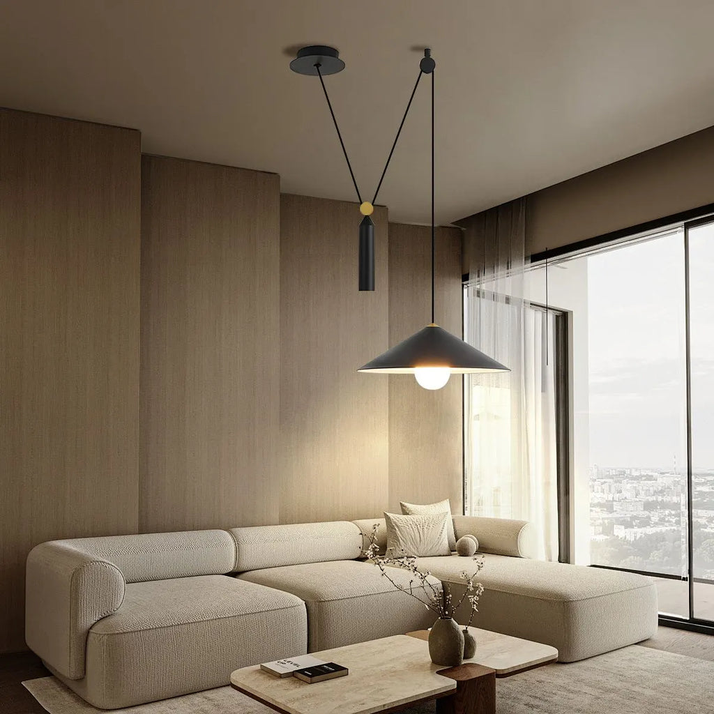 Cone Counterweight Pulley Swag Pendant Lamp | Desfino