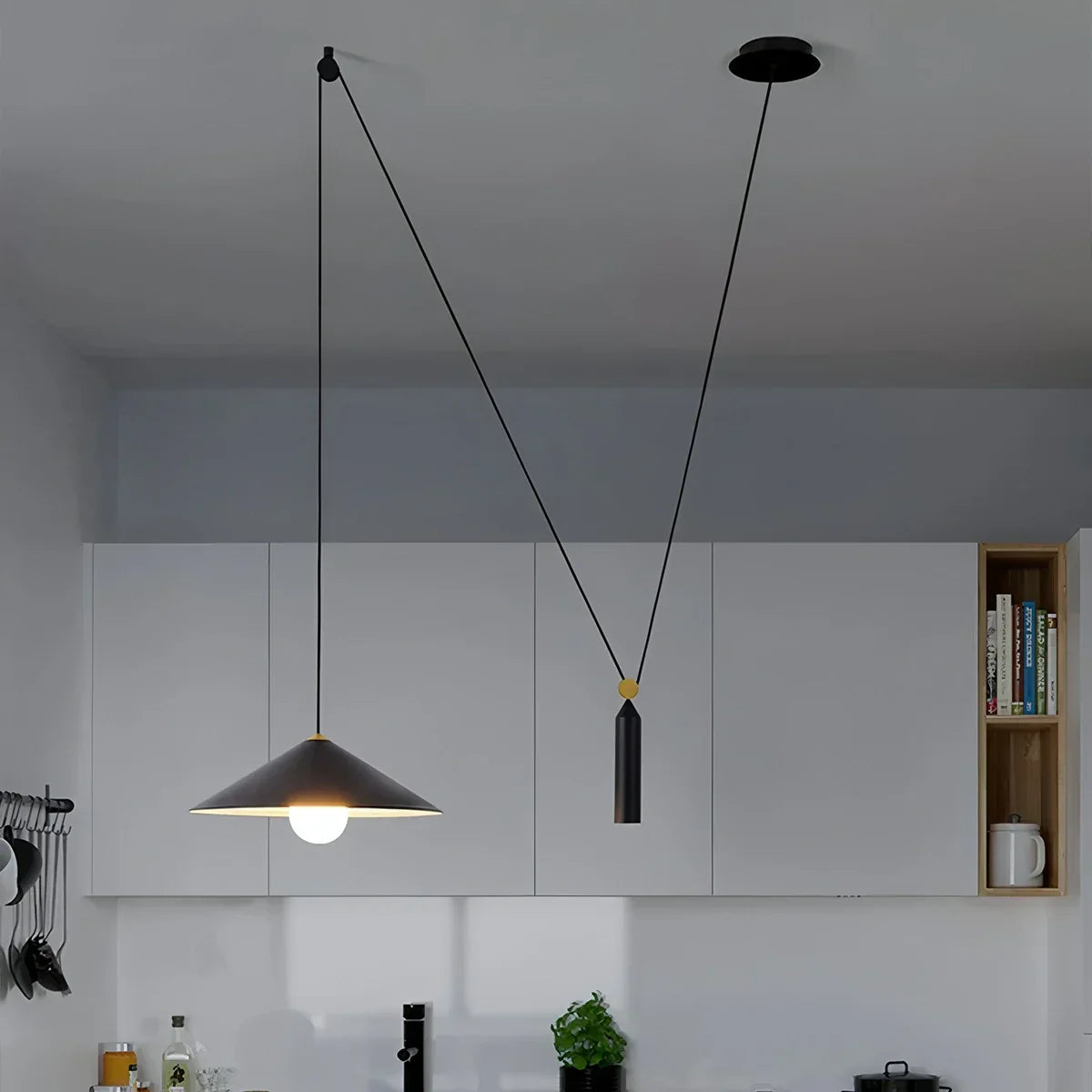 Cone Counterweight Pulley Swag Pendant Lamp | Desfino