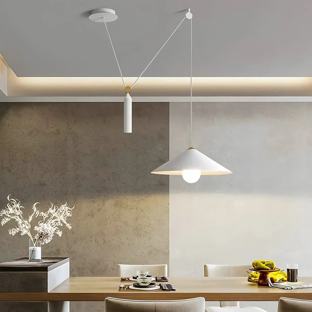 Cone Counterweight Pulley Swag Pendant Lamp | Desfino