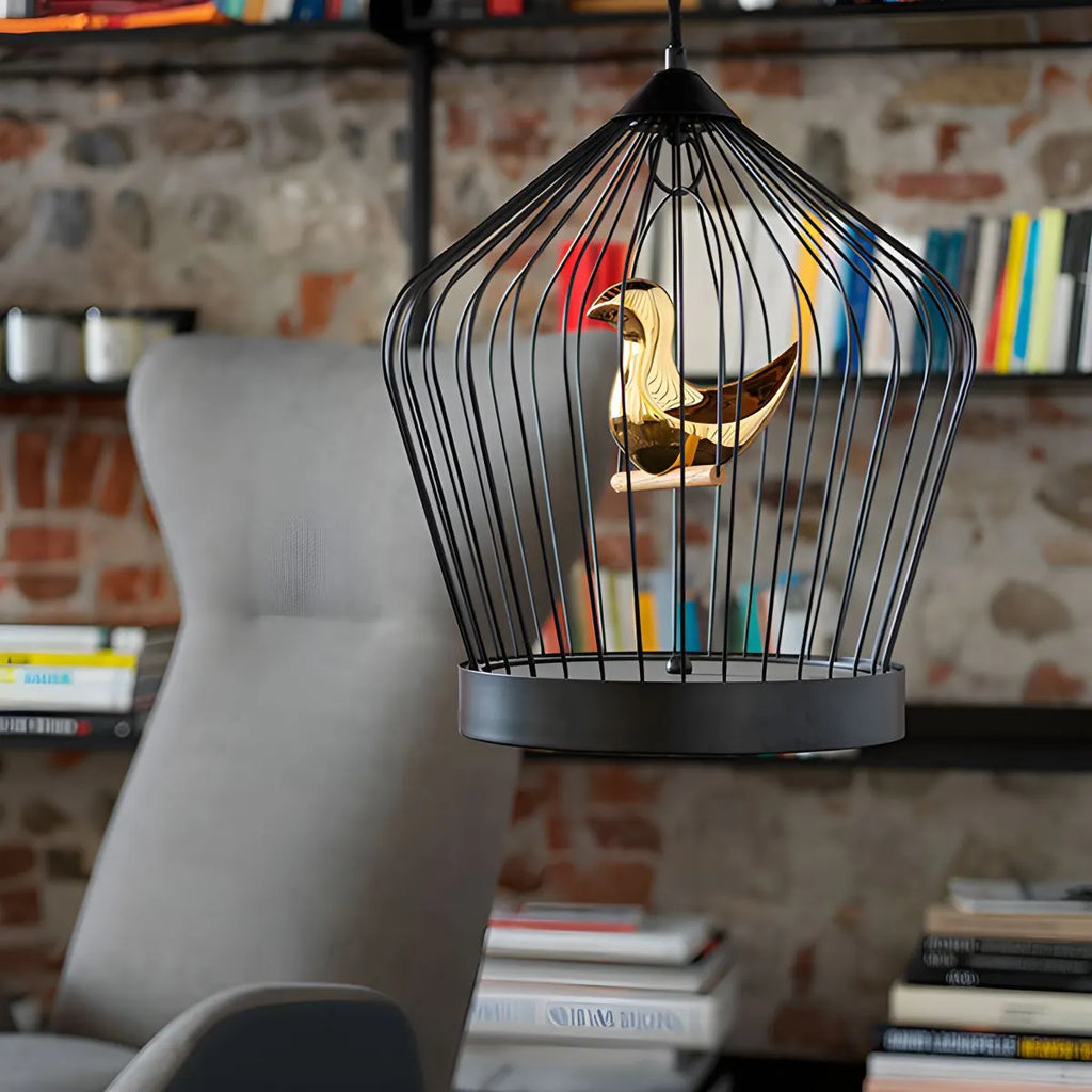 Kreative Vogelkäfig-Pendelleuchte für das Wohnzimmer | Desfino