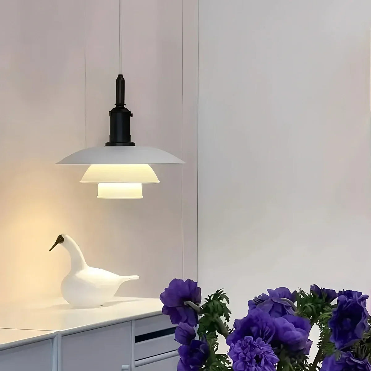 Dänische Designer-Glaspendelleuchte für die Küche | Desfino