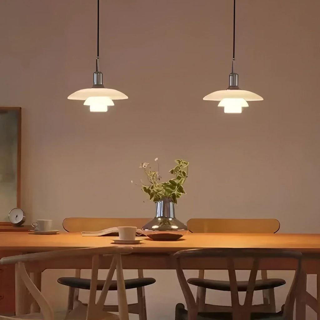 Dänische Designer-Glaspendelleuchte für die Küche | Desfino