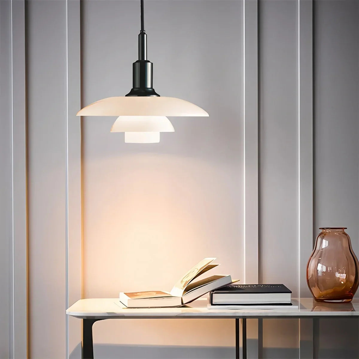 Dänische Designer-Glaspendelleuchte für die Küche | Desfino