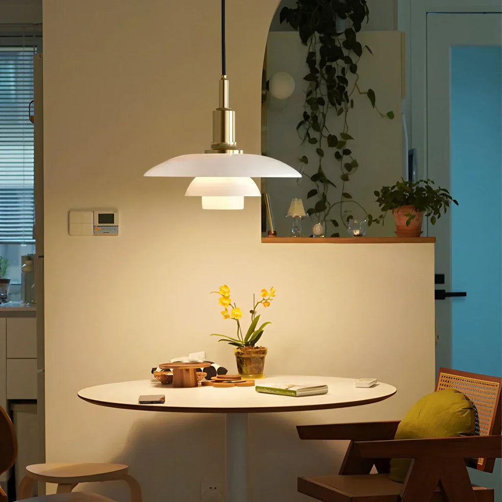 Dänische Designer-Glaspendelleuchte für die Küche | Desfino