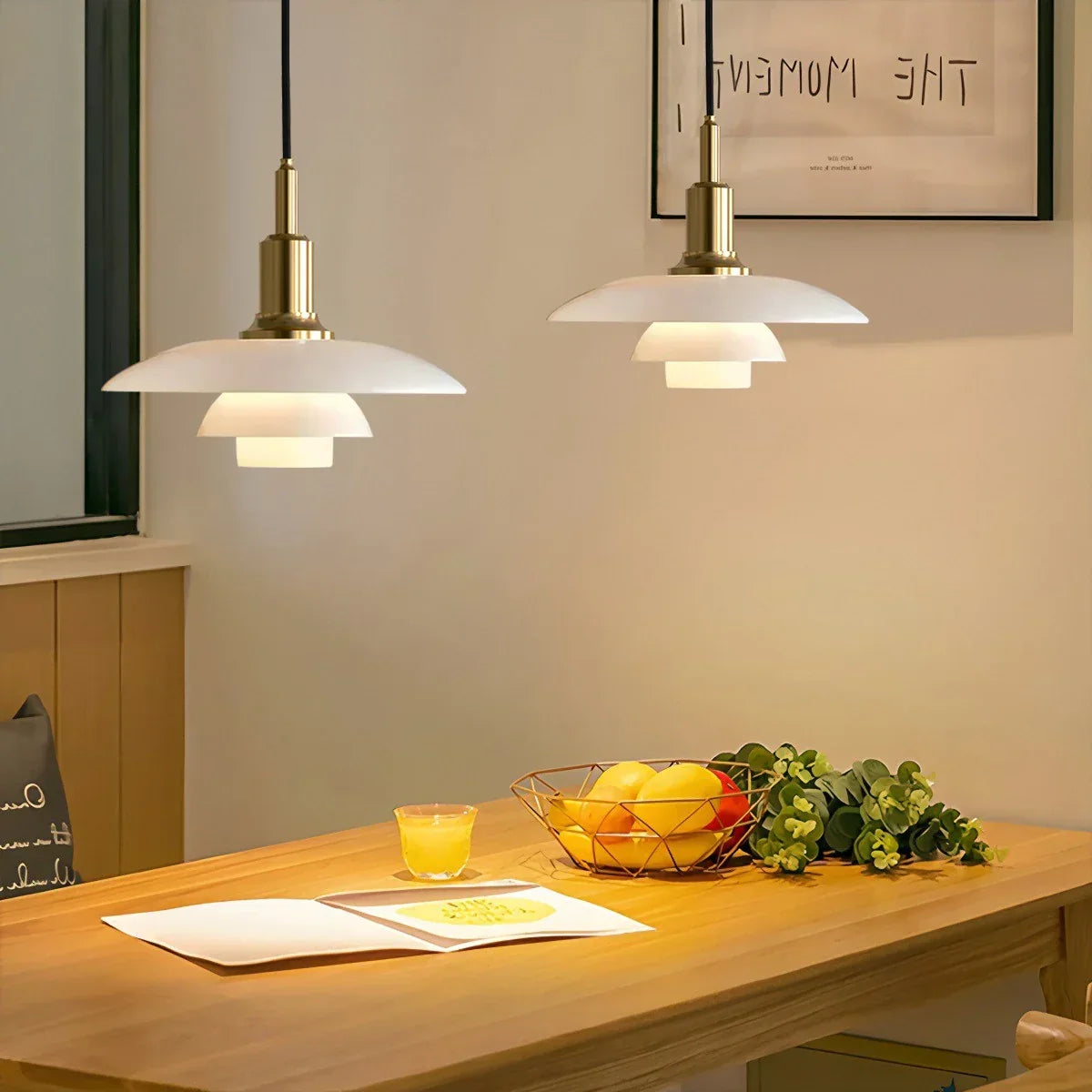 Dänische Designer-Glaspendelleuchte für die Küche | Desfino