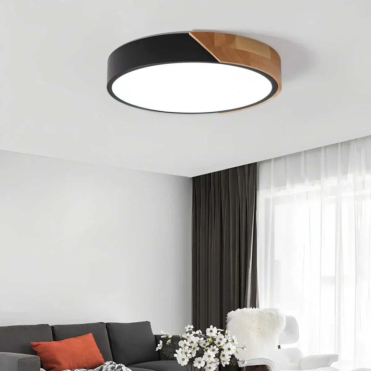 Minimalist Wood Ceiling Light for Bedroom | Desfino