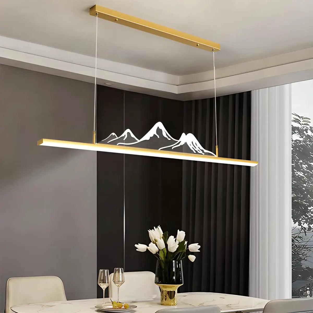 Designer-LED-Pendelleuchte in Bergform | Desfino