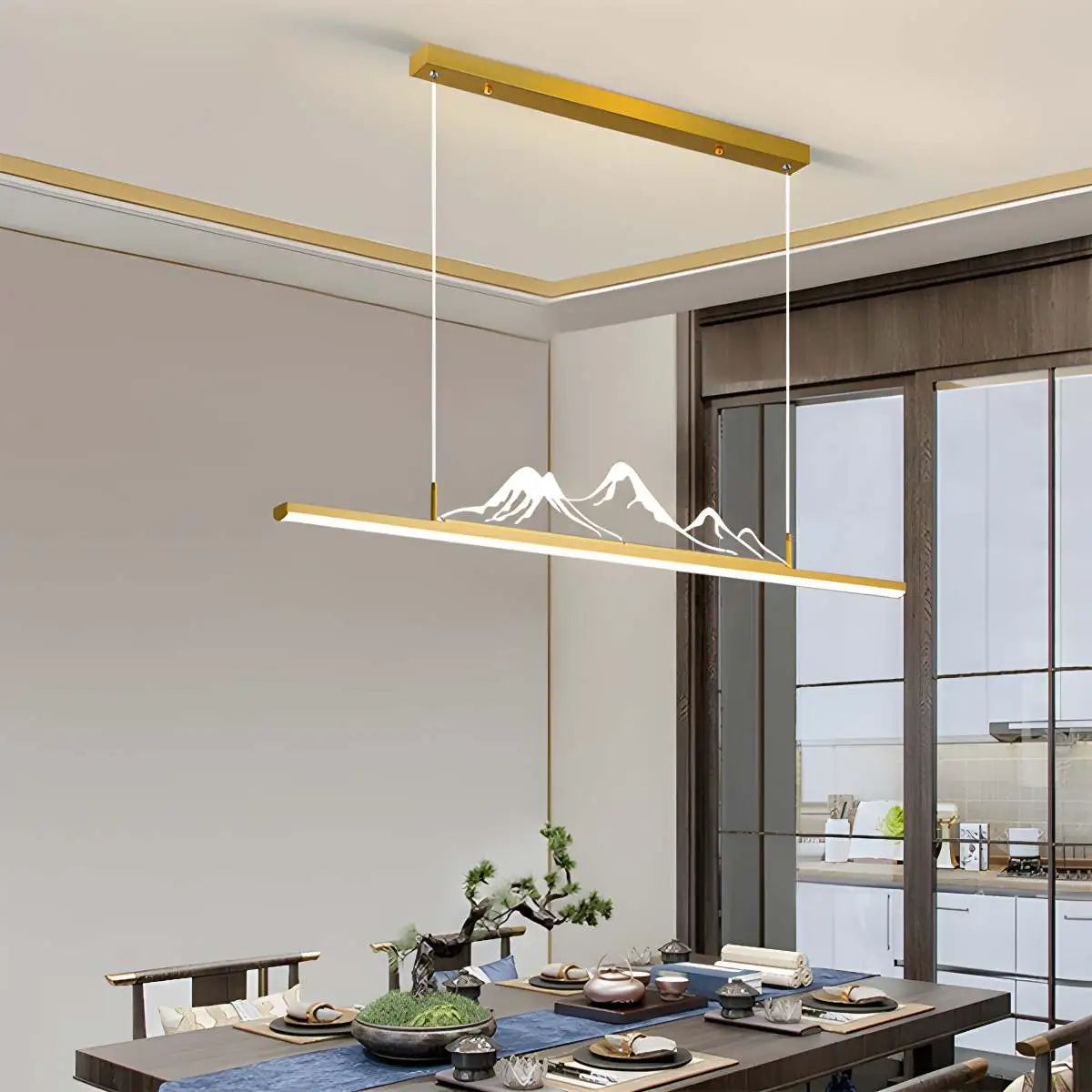 Designer-LED-Pendelleuchte in Bergform | Desfino