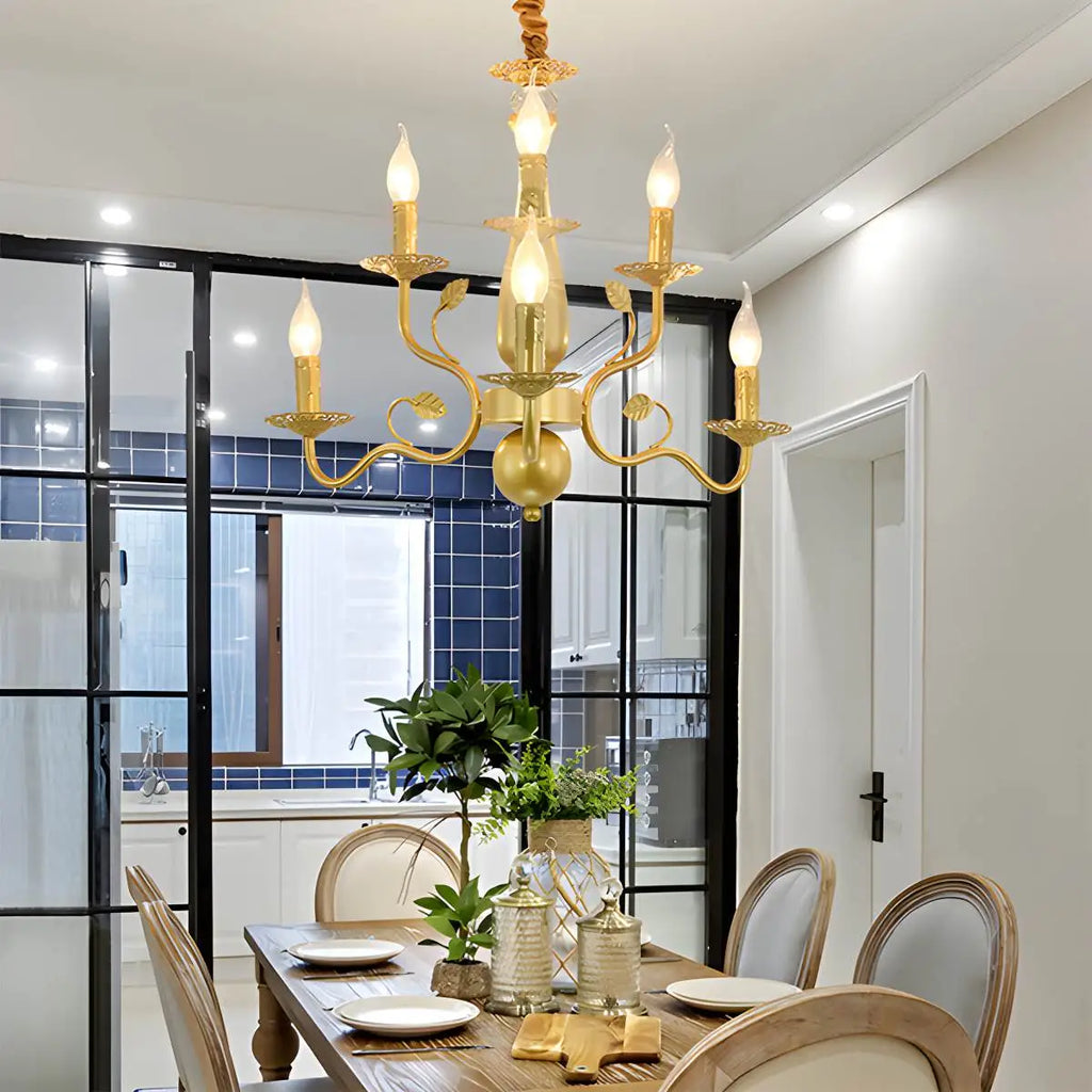 Double Layered Candle Chandelier for Dining Room | Desfino