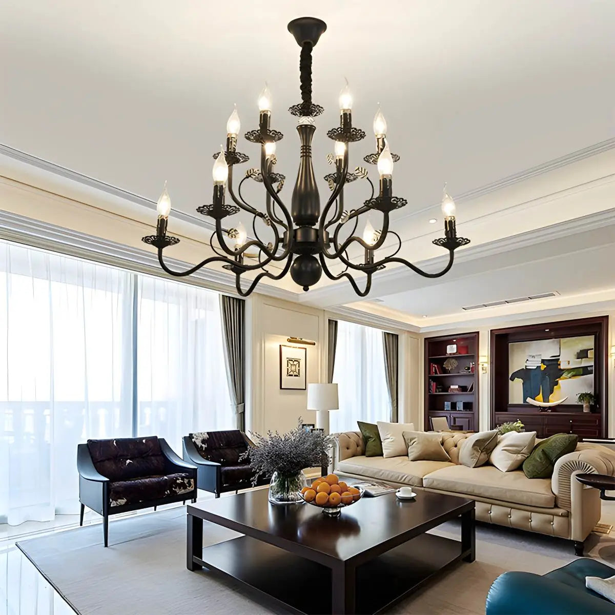 Double Layered Candle Chandelier for Dining Room | Desfino