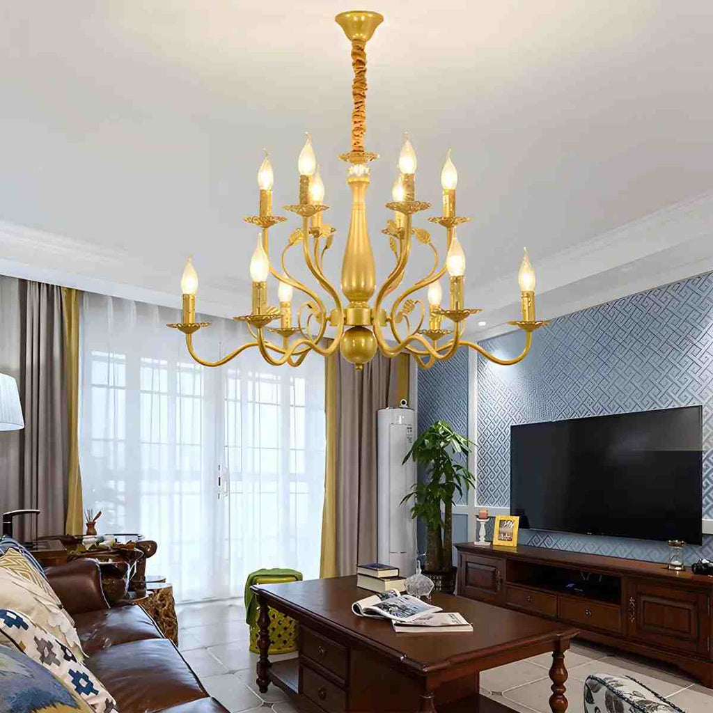 Double Layered Candle Chandelier for Dining Room | Desfino