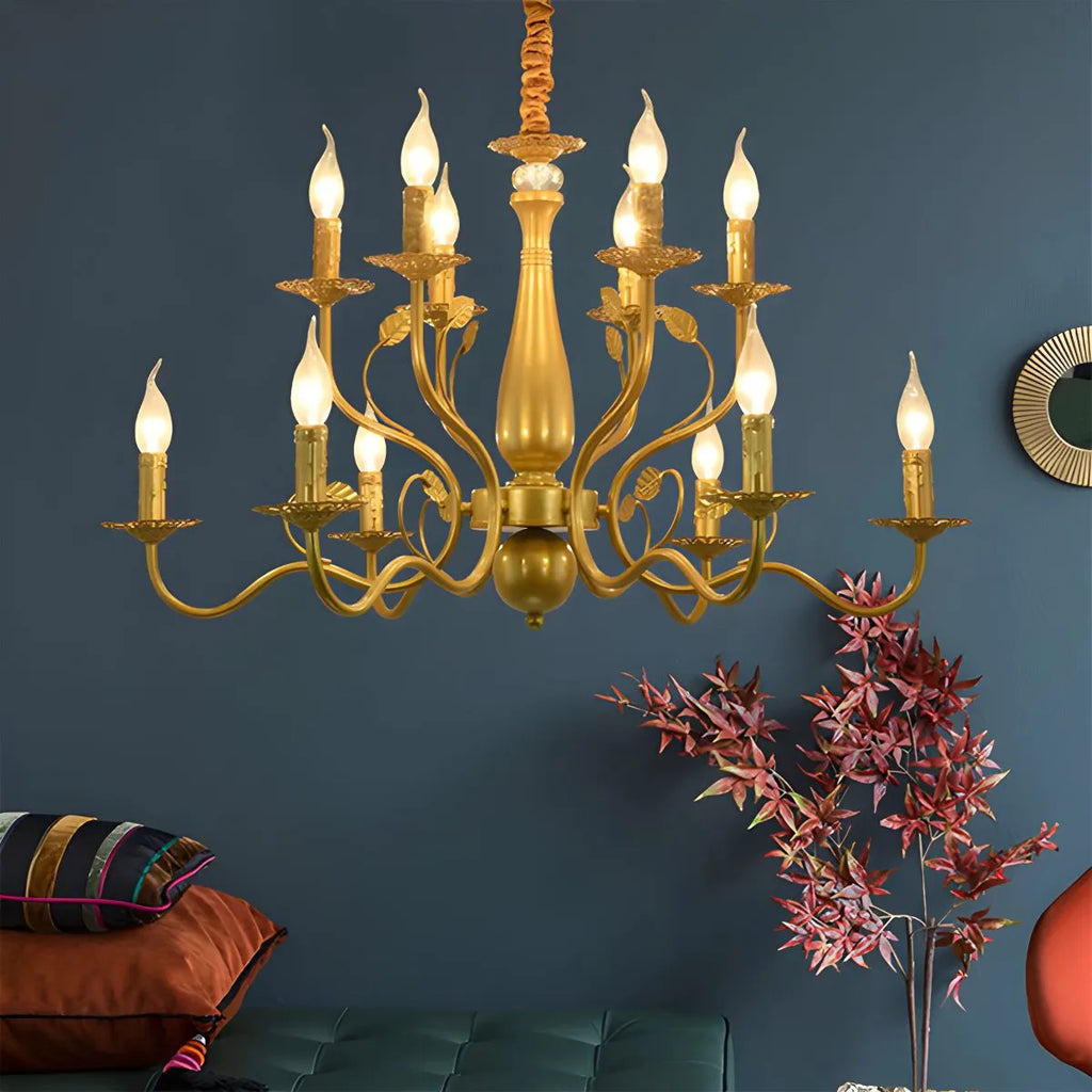 Double Layered Candle Chandelier for Dining Room | Desfino
