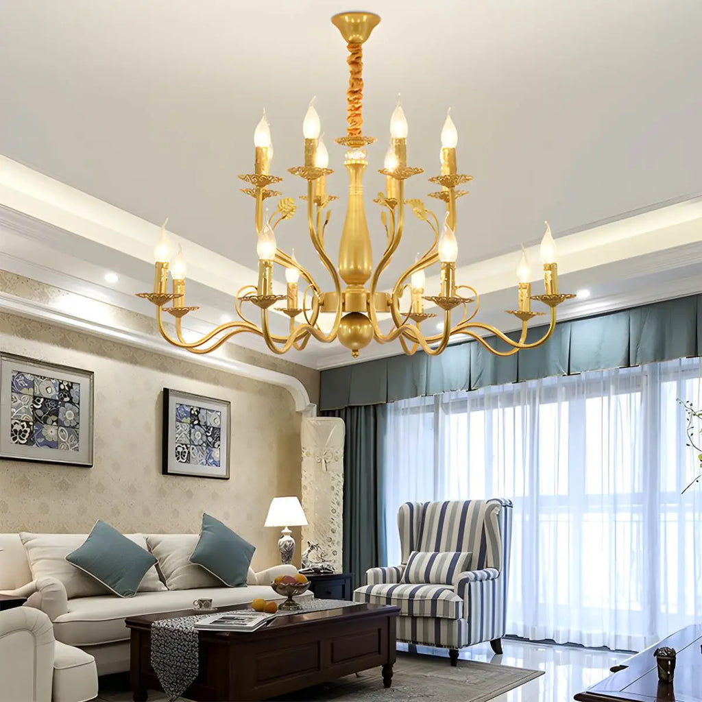 Double Layered Candle Chandelier for Dining Room | Desfino