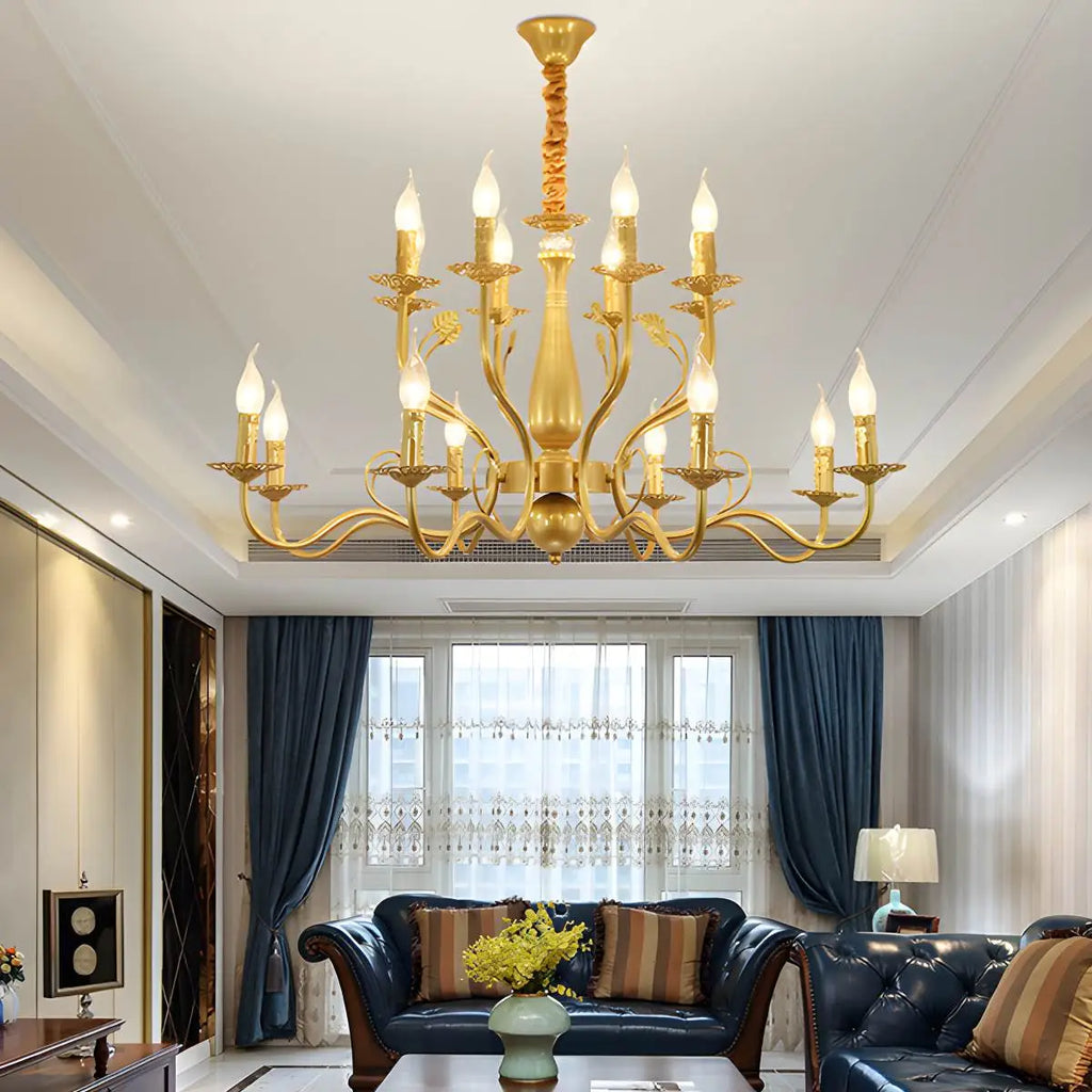 Double Layered Candle Chandelier for Dining Room | Desfino