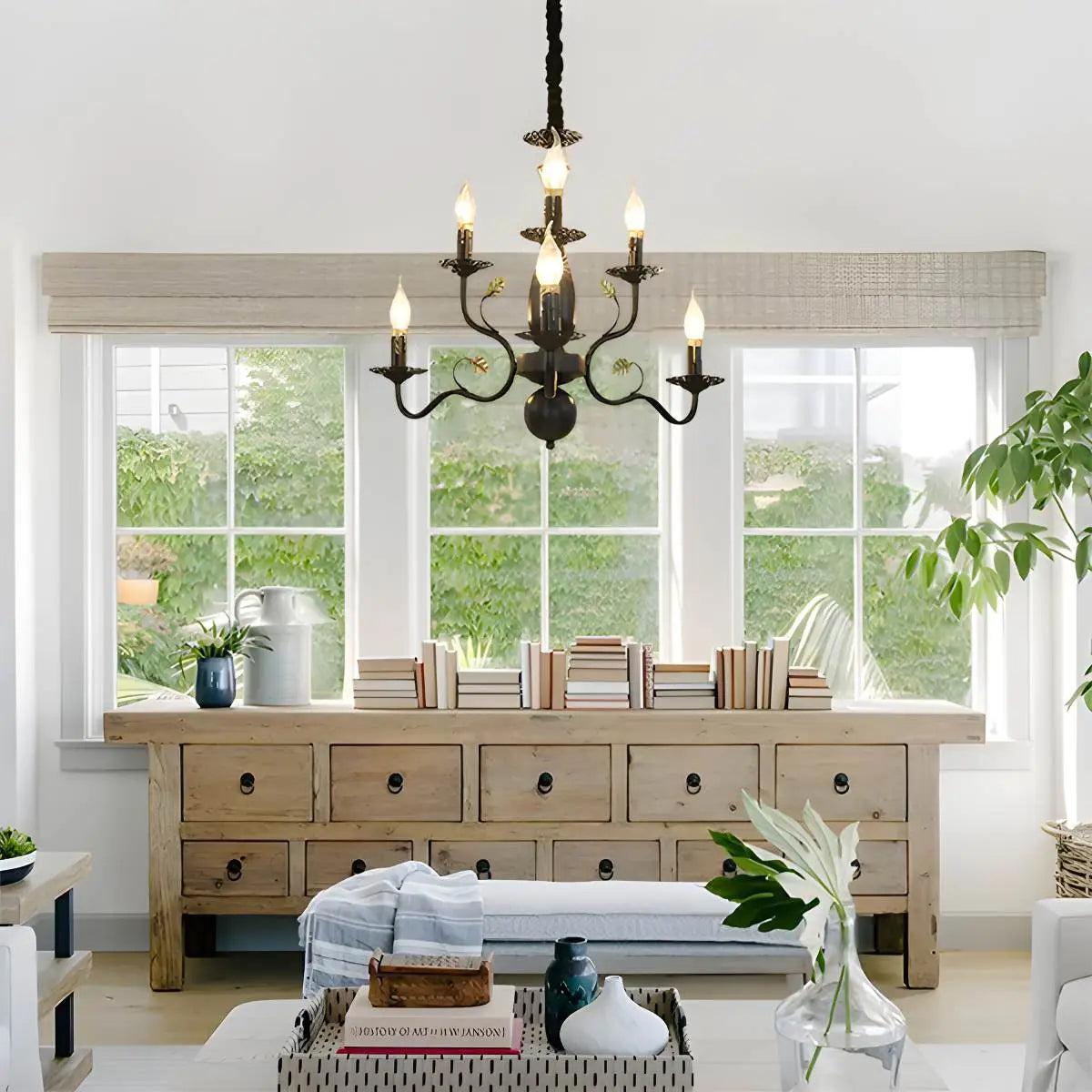 Double Layered Candle Chandelier for Dining Room | Desfino