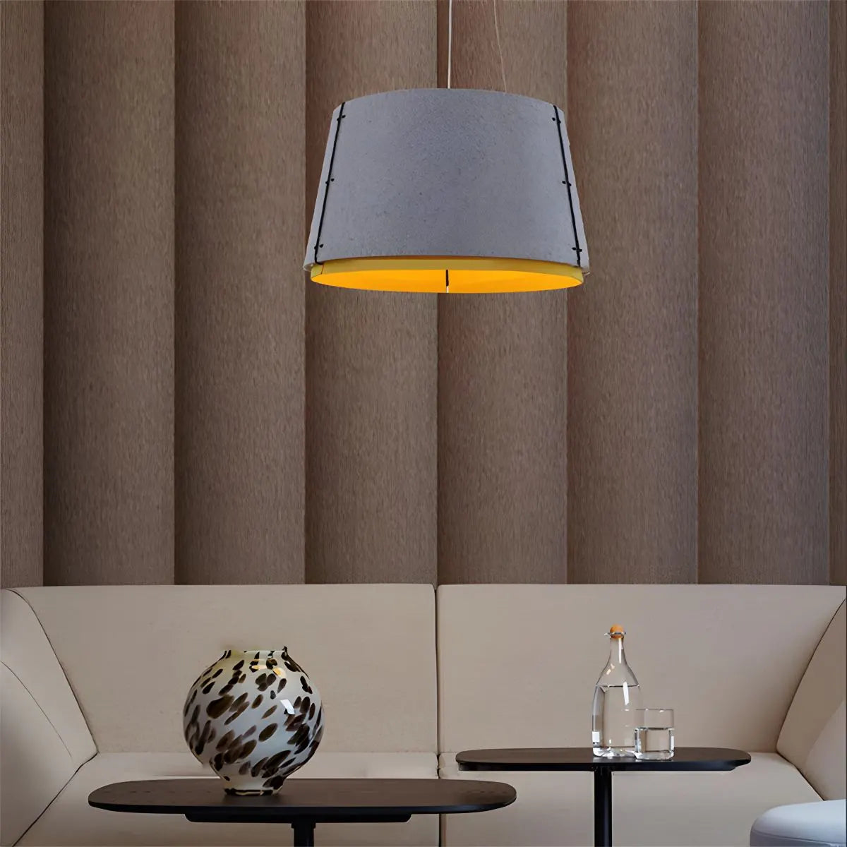 Double Layer Circular Acoustic Pendant Light for Office | Desfino