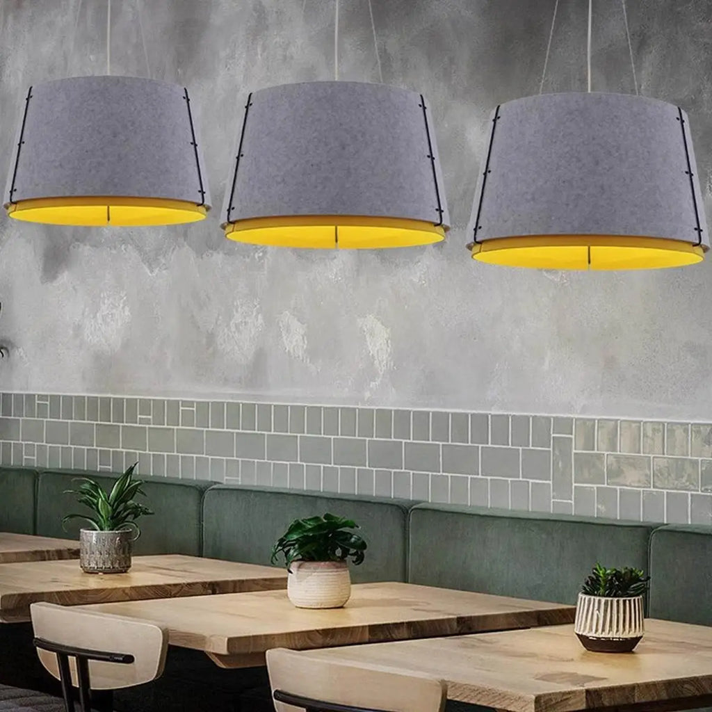 Double Layer Circular Acoustic Pendant Light for Office | Desfino