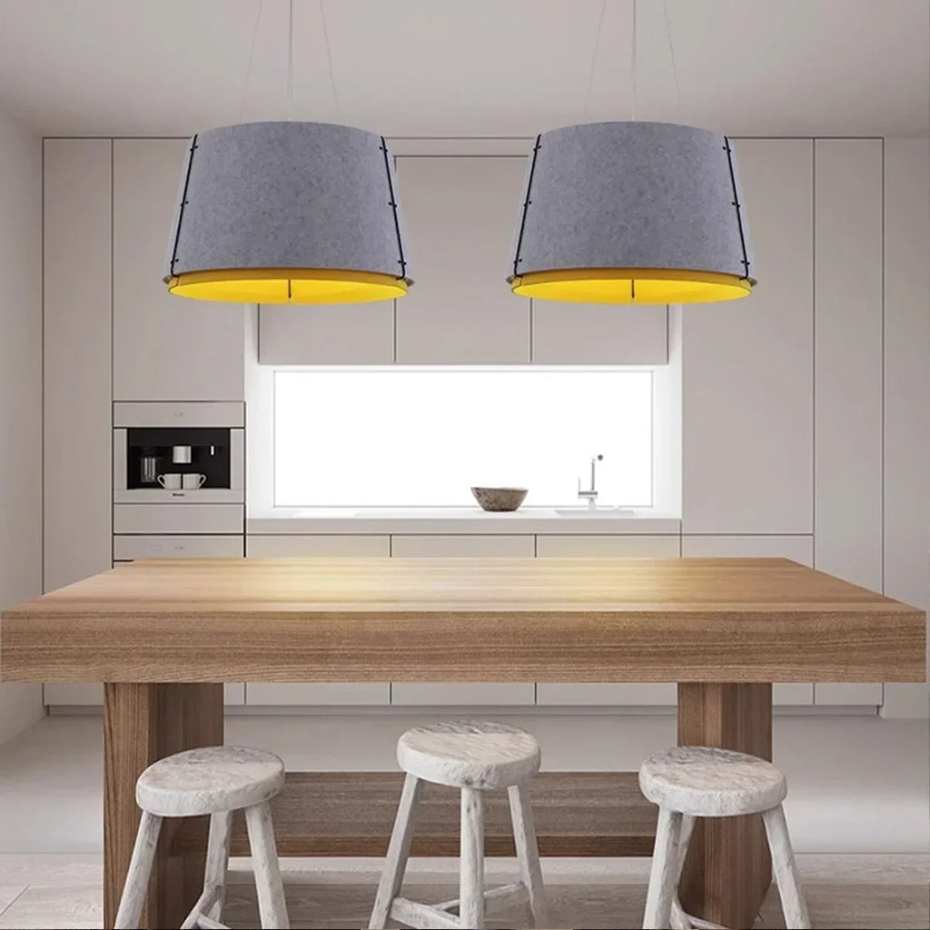 Double Layer Circular Acoustic Pendant Light for Office | Desfino