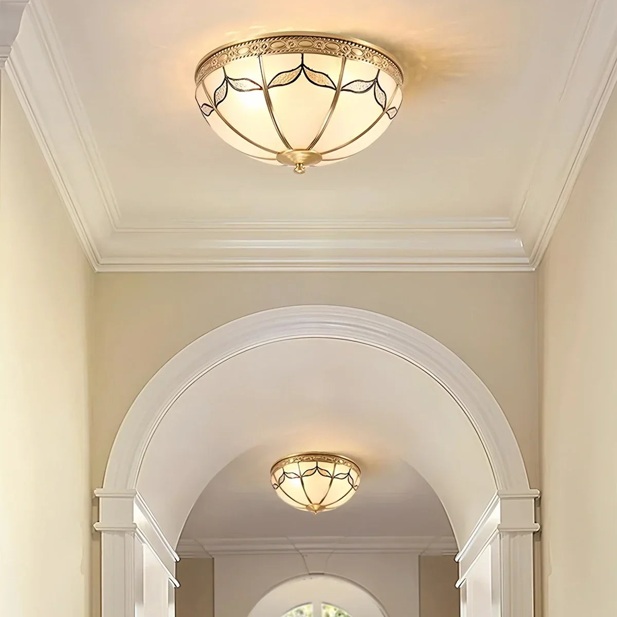 European Retro Glass Ceiling Light | Desfino