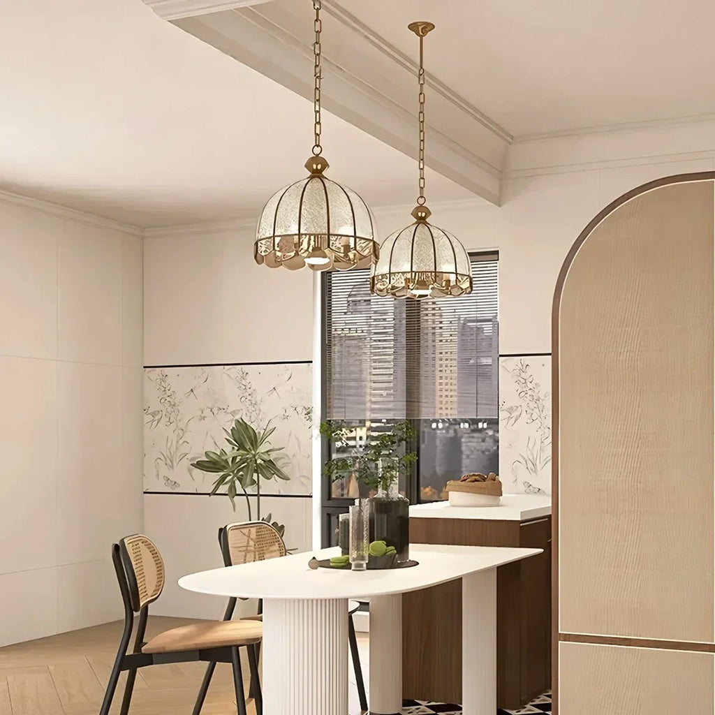 European Style Copper Pendant Light for Living Room | Desfino