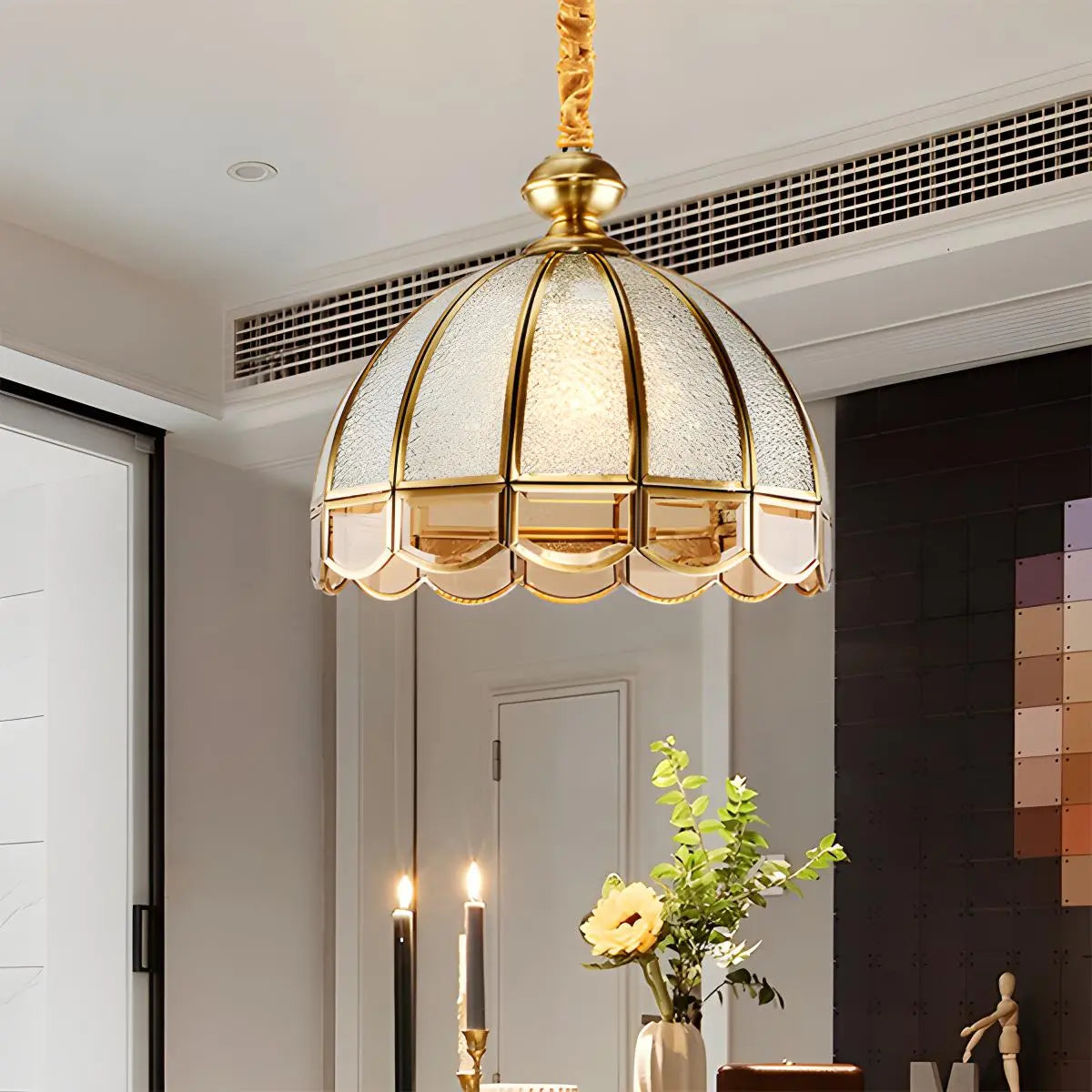 European Style Copper Pendant Light for Living Room | Desfino