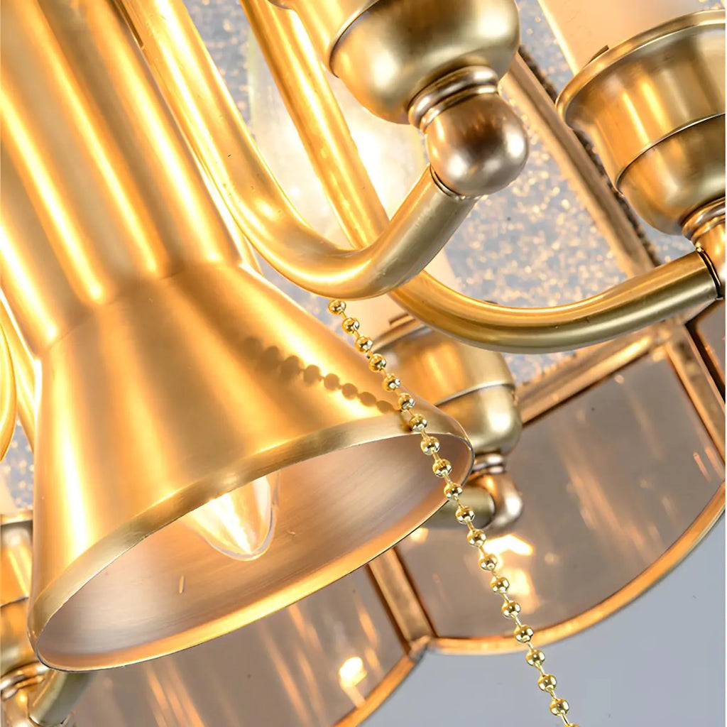 European Style Copper Pendant Light for Living Room | Desfino
