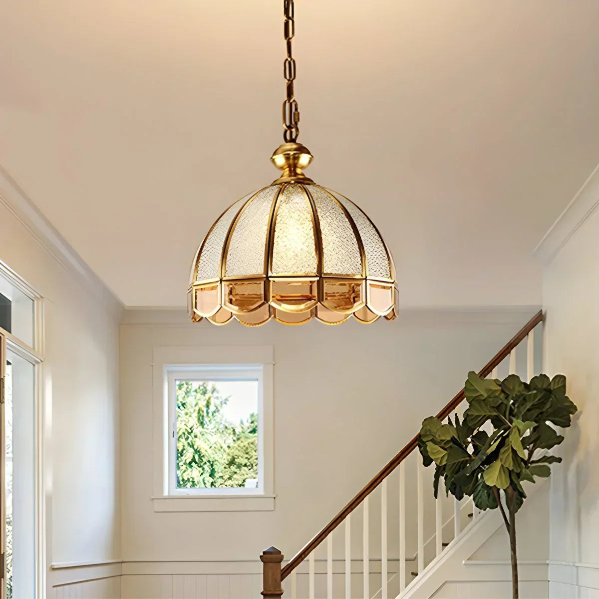 European Style Copper Pendant Light for Living Room | Desfino