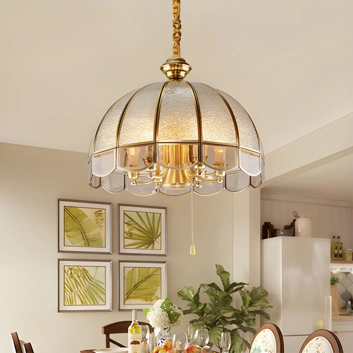 European Style Copper Pendant Light for Living Room | Desfino