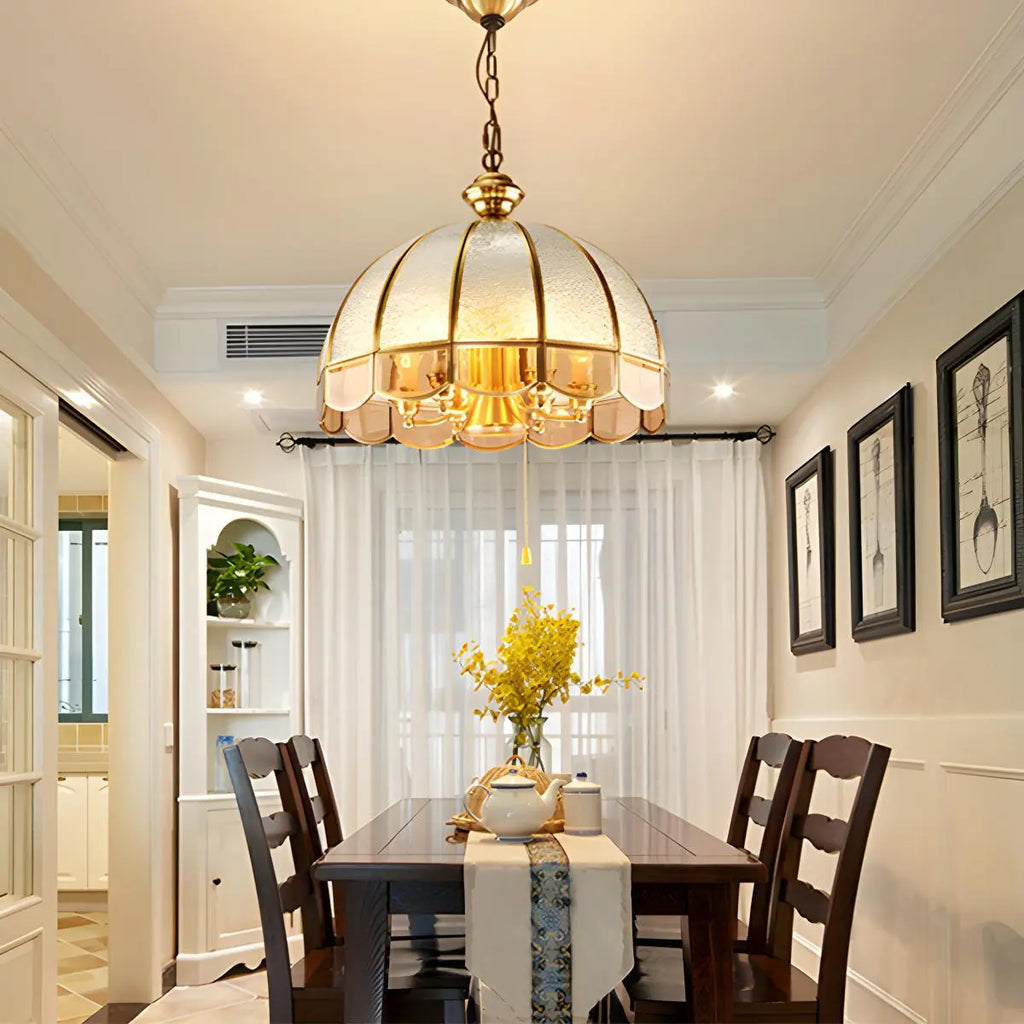 European Style Copper Pendant Light for Living Room | Desfino