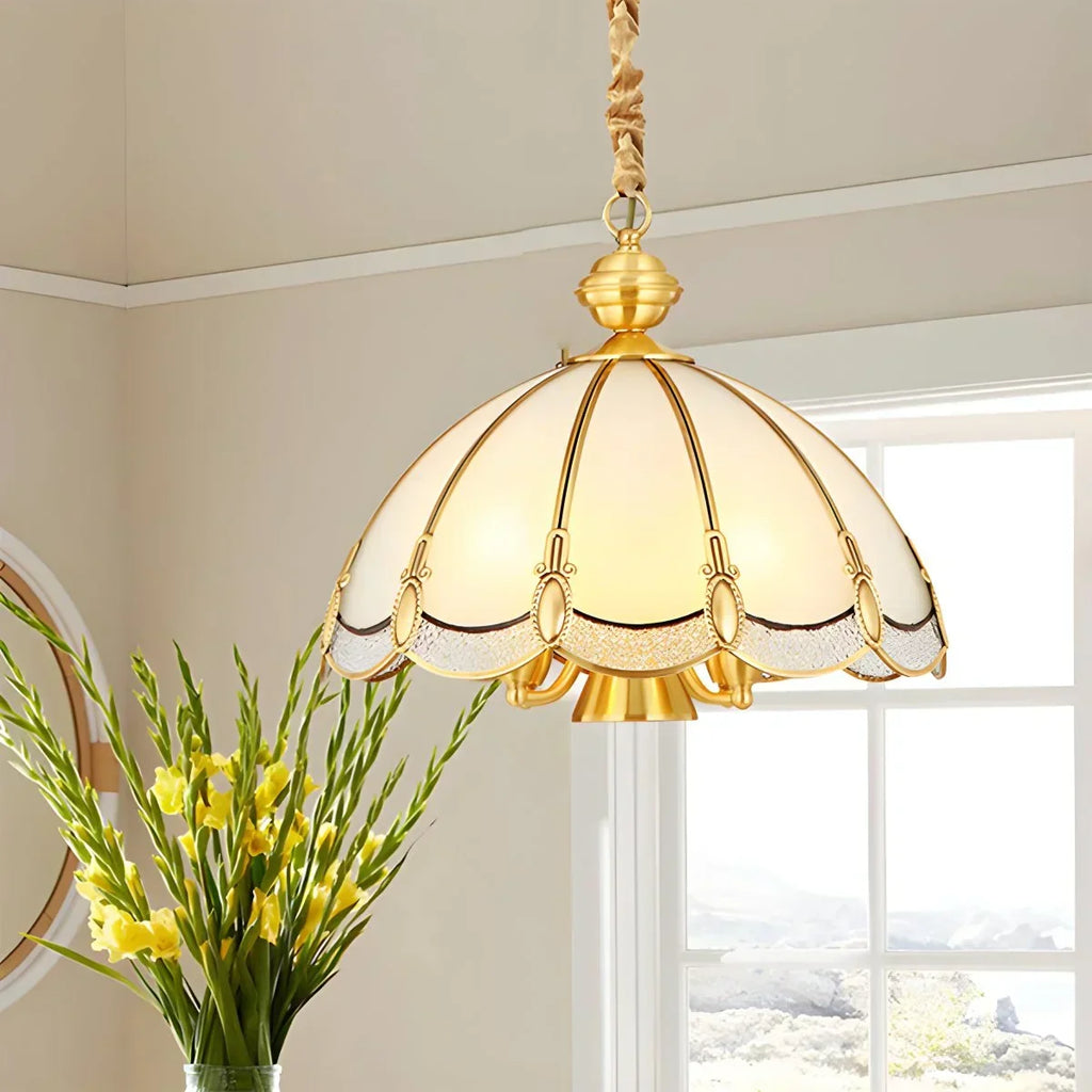European Style Copper Pendant Light for Living Room | Desfino