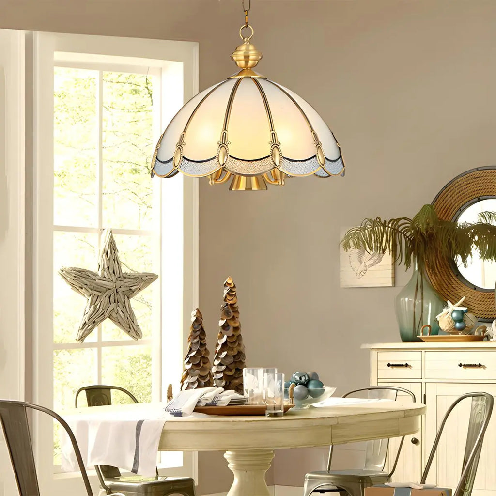 European Style Copper Pendant Light for Living Room | Desfino
