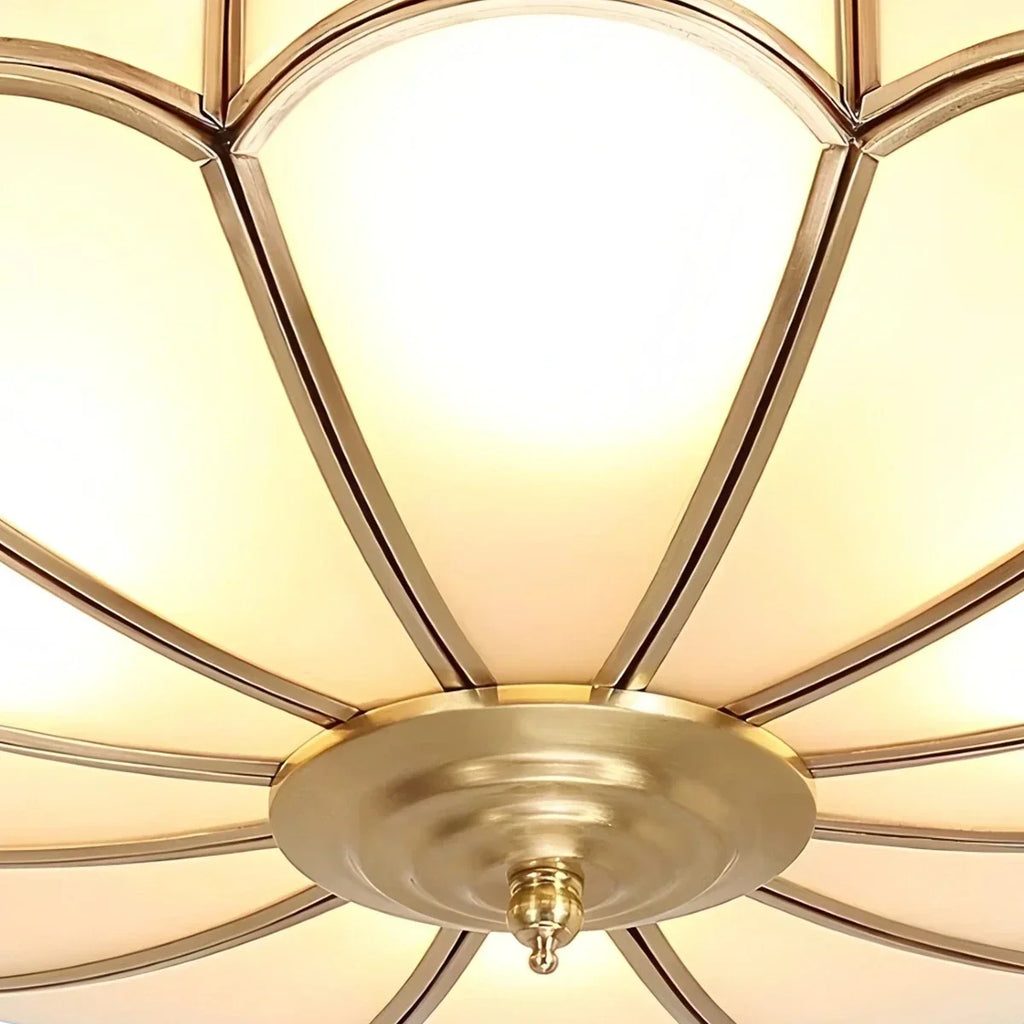 Einbau-Deckenleuchte aus Glas in Blumenform | Desfino