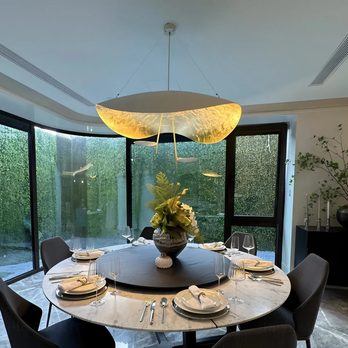 Modern Sculptural Leaf Pendant Light | Desfino