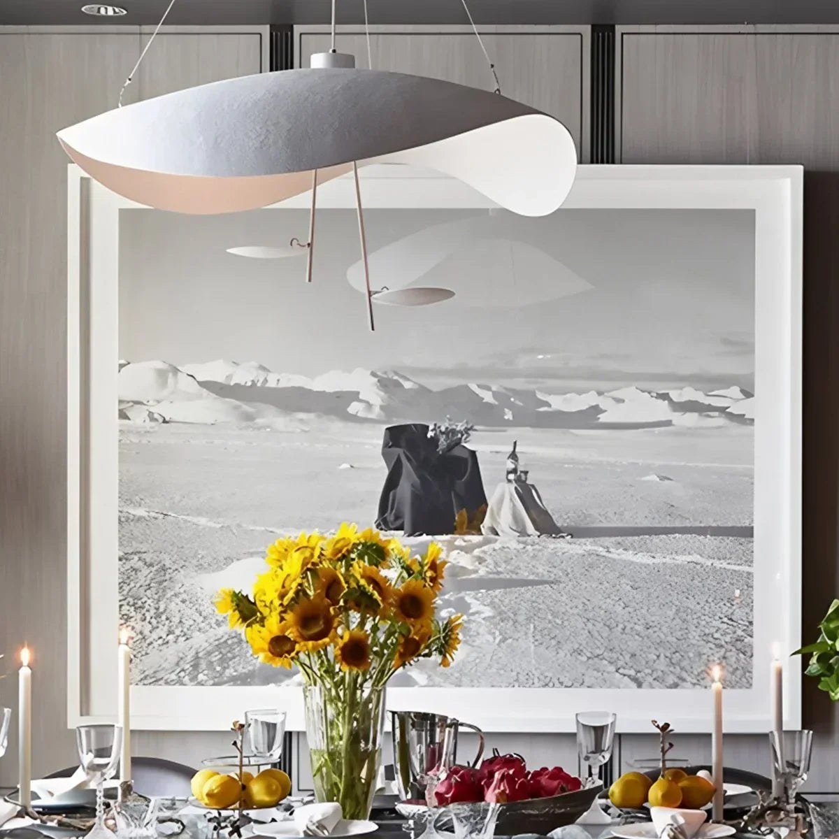 Modern Sculptural Leaf Pendant Light | Desfino
