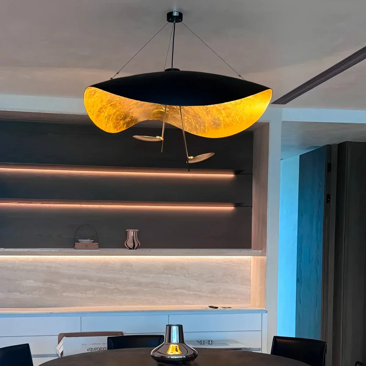 Modern Sculptural Leaf Pendant Light | Desfino