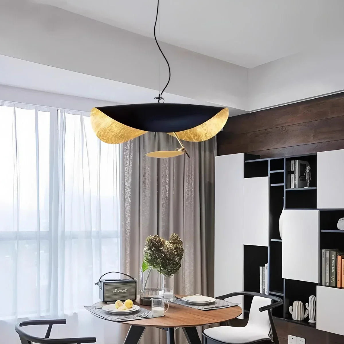 Modern Sculptural Leaf Pendant Light | Desfino