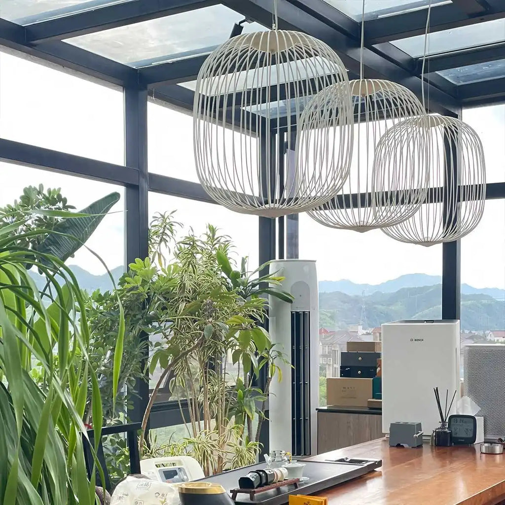 Foscarini Spokes Pendelleuchte in Vogelkäfigform | Desfino