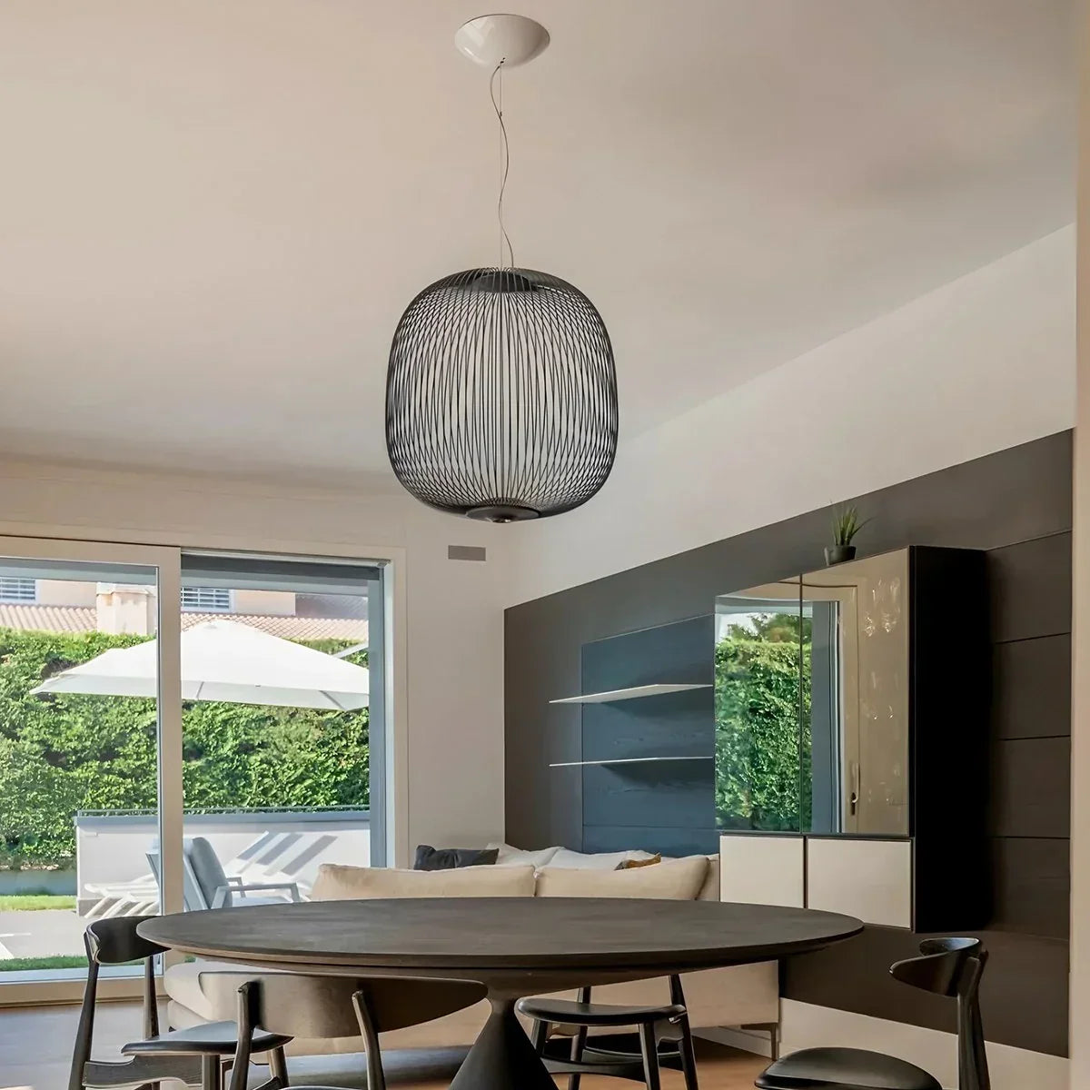Foscarini Spokes Pendelleuchte in Vogelkäfigform | Desfino